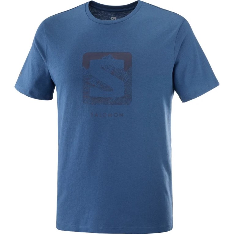 Blue Salomon Outlife Logo Short Sleeve Men's T-Shirts | PH 69435P